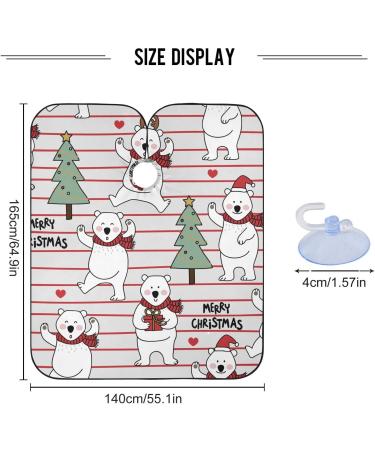 Waterproof Barber Cape - Polar Bear & Cheetah Haircut Bib for Men & Women | Unisex Hair Cutting Cape - Buy Online on GoSupps.com
