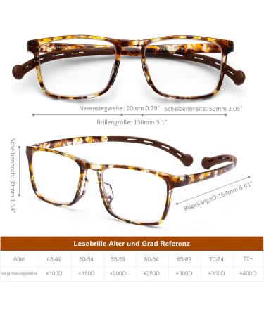 DOOViC Blue Light Filter Reading Glasses - Square Frame Large Lenses Prescription Strength 1.0x - Perfect for Eyestrain Relief - Buy Online on GoSupps.com