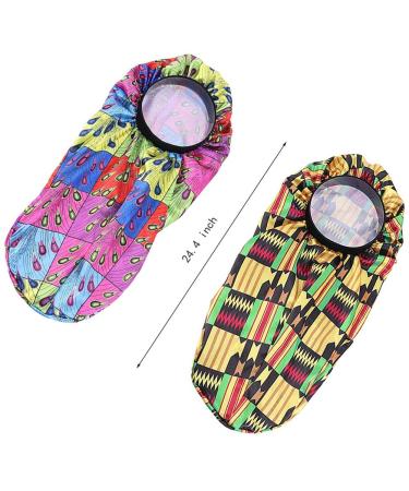 2PCS Extra Long Braid Bonnet for Sleeping - Colorful Peacock + Golden Egypt - Buy Online on GoSupps.com