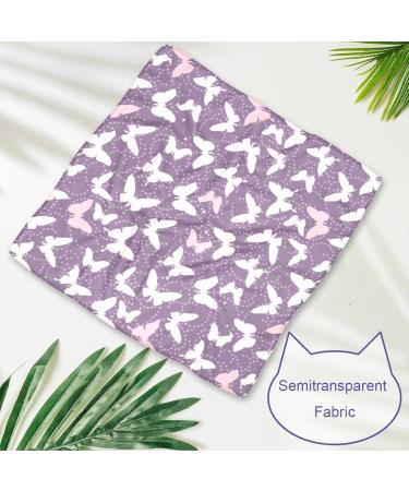 Dog Hollow Cloth Bibs - Triangle Design for Small Medium & Large Dogs & Cats - Violet Butterfly Pattern - 2 Piece Multi-Colored Set - Buy Online on GoSupps.com