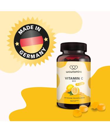 Wowamins Vitamin C 800mg Sugar-Free Gummies - Vegan & Delicious for Kids & Adults - German Quality (120 Pieces) - Buy Online on GoSupps.com