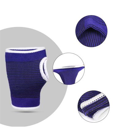KeuLEn Elastic Wrist Hand Brace for Men & Women - Gym Sports Support Pain Relief & Protection for Sprains Carpal Tunnel Tendonitis - 1 Pair (Blue - Buy Online on GoSupps.com