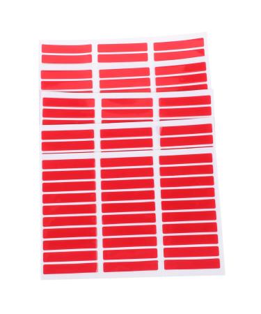 Ipetboom 5 Sheets Clear Tape Nail Display Stand Strip Tape Double Sided Clear Double Sided Tape Nail Art Tape Labels Press on Nail Sticky Tabs Display Board Plastic Red Acrylic