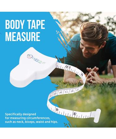 Skinfold Caliper & Body Tape Measure with BMI Calculator - Body Fat Percentage Charts Included - Buy Online on GoSupps.com