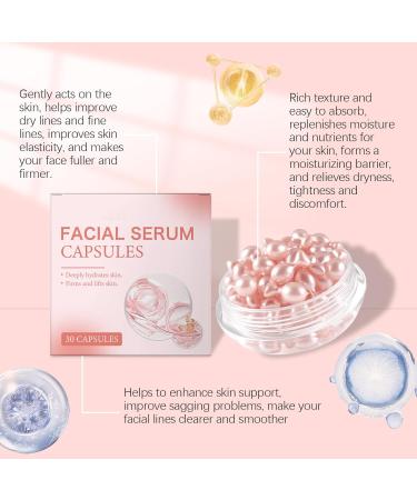 JASUAI Retinol Vitamin E Capsules for Face AntiAging Facial Serum with Hyaluronic Acid Reduces Fine Lines Wrinkles Firming Essence for All Skin Types Travel Friendly 30 Capsules - Buy Online on GoSupps.com