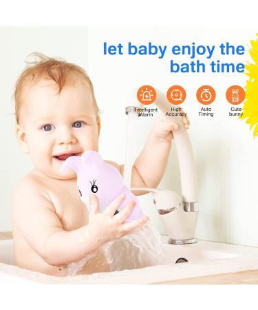 B&H Bunny Baby Bath Thermometer - Upgraded Infant Safety Floating Toy, FahrenheitCelsius, Kids Bathroom Essential (Pink) - Buy Online on GoSupps.com