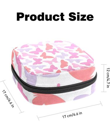 Guantierendiy Pink Butterfly Print Menstrual Cup Pouch & Sanitary Napkin Storage Bag - Large Capacity Travel Organizer (Color 11) - Buy Online on GoSupps.com