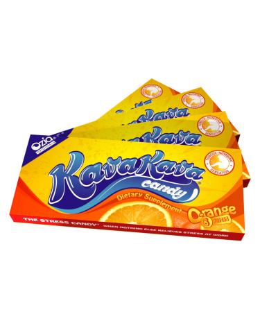 Kava Kava Candy - Easy | Fun | ON-The-GO for Stress Support from Hawaii - Orange 4 Packs | 32 Pieces