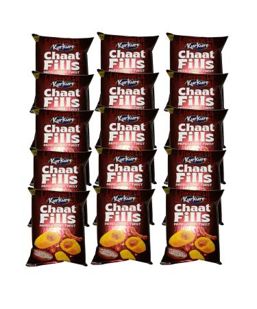 Kurkure Chaat Fills (Papdi Chaat Twist) (40 Gram) - Crunchy Snack Mix with Tangy Flavors (Pack of 15) 40 g (Pack of 1)