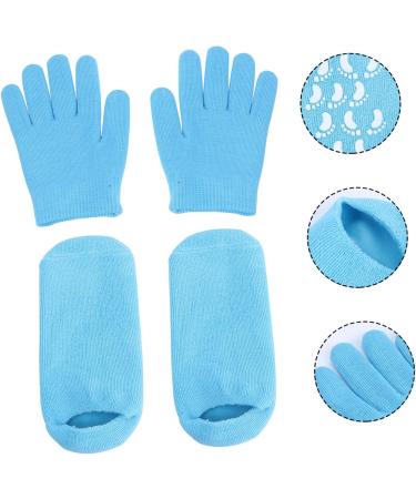 POPETPOP Hydrating Gloves Dry feet Gel Socks Cracked feet Gel Socks Moisturizing Toe Socks Toeless Gel Socks Cracked Heels Gel Socks Gel Heel Sleeves Miss Silicone Socks moisturize - Buy Online on GoSupps.com