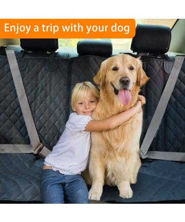 Honest Waterproof Bench Dog Car Seat Cover for Cars, Trucks & SUVs - 57W x 47L Black | Nonslip & Side Flap Pet Seat Cover - Buy Online on GoSupps.com