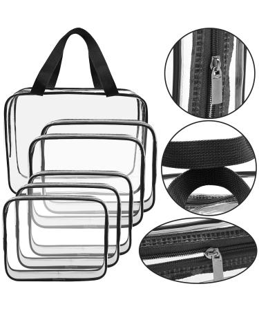 APREUTY Clear Makeup Bags Set - TSA Approved 6 Pcs Cosmetic Travel Bags with Zipper Handle for Airport Organization - Buy Online on GoSupps.com