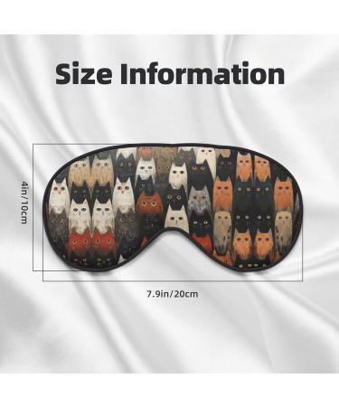 SSIMOO Cat Print Ultra-Soft Eye Mask - Light-Blocking Comfort for Restful Sleep - International Shipping Available - Buy Online on GoSupps.com