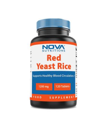 Nova Nutritions Red Yeast Rice 1200 mg. for Cholesterol Support Capsules 120 ct