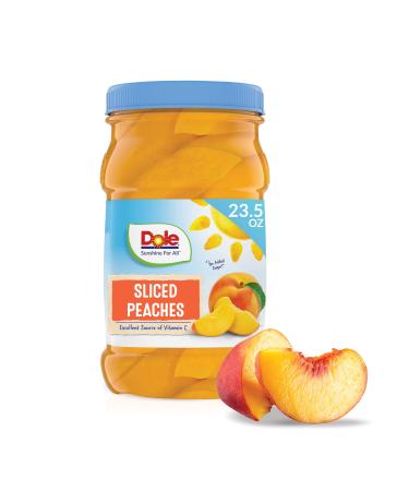 Dole Yellow Cling Sliced Peaches in 100% Fruit Juice, 23.5 Oz Resealable Jar 1.46 Pound (Pack of 1)