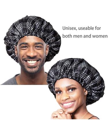 BONNET QUEEN Silk Satin Hair Bonnet for Sleeping - Double Layer Reversible Night Sleep Cap for Curly Hair - Buy Online on GoSupps.com