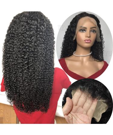 WENYU 24 Lace Front Wigs for Black Women - Curly 13x4 Human Hair, Pre-Plucked with Baby Hair, 150% Density, Brazilian Natural Black - 9A Quality - Buy Online on GoSupps.com