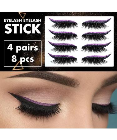 Urisgo Eyeliner Stickers - Reusable Easy Application Eyelash Stickers (4 Pairs) for Perfect Eye Makeup - Buy Online on GoSupps.com