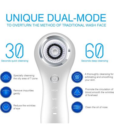 Valentine's Day Gift: Hangsun Sonic Facial Cleansing Brush SC200 - 3 Speeds, 3 Heads, IPX7 Waterproof - Buy Online on GoSupps.com