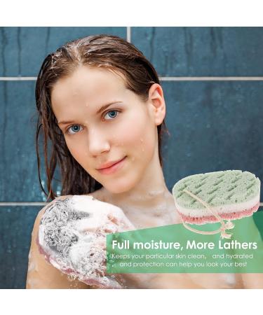 Sibba Large Bath Sponge - Reusable Exfoliating Body Scrubber for Men, Women, and Kids - Green Loofah Sponge for Body Wash - Bathing Accessories - Buy Online on GoSupps.com