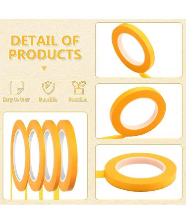 Epakh 4 Rolls Pinstripe Tape Set - 1/16, 1/8, 1/4, 1/2 Inch Width x 52 Yards Long - Yellow Masking Tape for Painters, Automotive, DIY - Ideal for Car, Auto Paint, Art - Buy Online on GoSupps.com