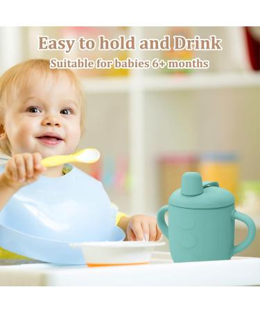 ADOCHAM Silicone Sippy Cup for Baby 6 months+ | Food Grade Toddler Training Cup | Spill Proof Straw Cup BPA-Free | 5oz (Green) - Buy Online on GoSupps.com