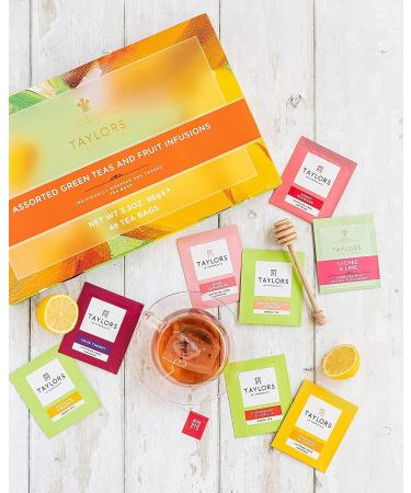Taylors of Harrogate Assorted Green Teas & Fruit Infusions Gift Box 48 Tea Bags - Buy Online on GoSupps.com