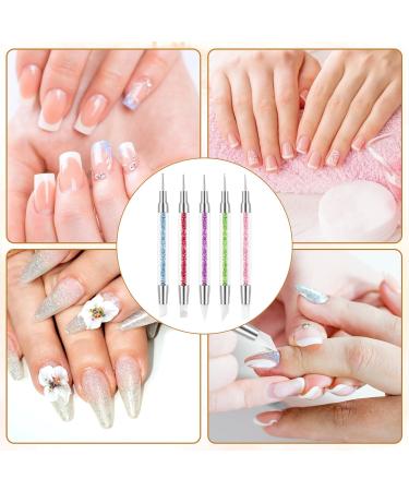 5-Piece Nail Art Dotting Tools Set - Silicone Brushes for DIY Nail Design & Manicure - Buy Online on GoSupps.com