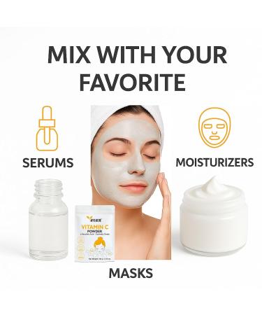 iFEiER Cosmetic Grade Vitamin C Powder for face | Nano Ultra Fine | Pure Vitamin C serum powder for Skin | 60g 2.12oz L-Ascorbic Acid VC for DIY Serum Creams | VC for face and skin - Buy Online on GoSupps.com