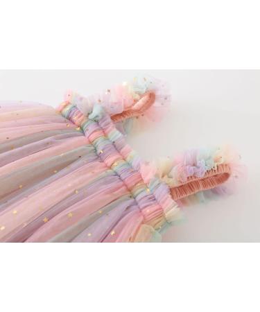 PythJooh Baby Girl Tulle Dress - Sleeveless Butterfly Wings Tutu Princess Dress for Toddler Girls - Starry Pink Sundress for 12-18 Months - Buy Online on GoSupps.com