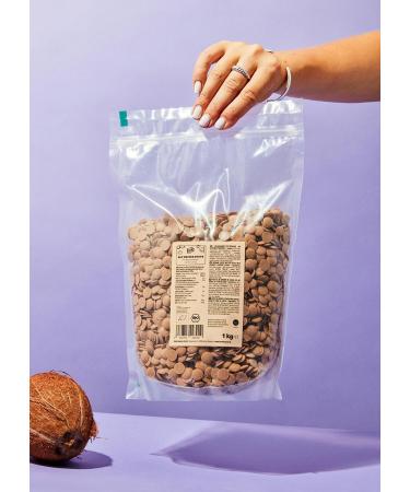 KoRo Organic White Drops with Coconut Blossom Sugar 1 kg - Vegan Caramel-Sweet Flavor for Pastries - Ideal for Baking & Decorating - Buy Online on GoSupps.com