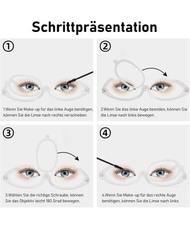 Kodilin Women Sortchable Rotatable Foldable Make-Up & Reading Glasses | 3.5x Transparent Lens | Perfect Make-Up Aid - Buy Online on GoSupps.com