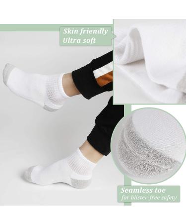 +MD Bamboo Diabetic Ankle Socks - Seamless Toe, Cushion Sole (12 Pairs) - Buy Online on GoSupps.com