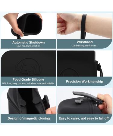 WALLFID Silicone Dog Treat Pouch with Magnetic Buckle & Waist Clip - Includes Training Clicker, Auto Closure, Easy to Clean & Odorless - Buy Online on GoSupps.com