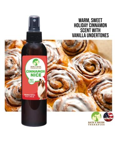 Pet Cologne for Dogs | Cinnamon Nice Bath & Brush Therapies 4.5 oz | Long-Lasting Odor Eliminator | Cruelty-Free, Paraben-Free, Biodegradable & Non-Toxic | Made in USA - Buy Online on GoSupps.com