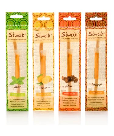 Armatized miswak premium quality natural toothbrush.Siwak Original toothbrowing wood for brushing your teeth and lightening.Stops bleeding gums and gum inflammation.(Lemon taste)