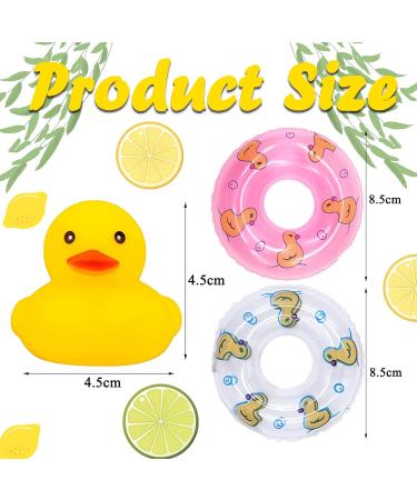 Carreuty 2PCS Yellow Rubber Duck Dashboard Decor Set - Baby Shower & Bath Toy Ornaments with Sunglasses, Guitar, Donut & Hat Chain - Summer Bedroom Decor - Buy Online on GoSupps.com