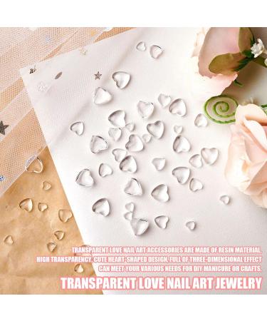 3D Heart Nail Art Charms-320PCS Cute Clear Acrylic Heart Nail Charms Flatback Heart Nail Rhinestones Gems 4mm 6mm 8mm Resin Nail Jewelry Decorations for Women Girls DIY Manicure Accessories Mixed 4mm 6mm 8mm - Buy Online on GoSupps.com