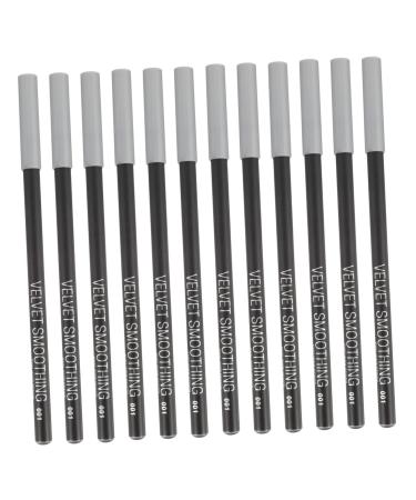 Healeved 12pcs Black Eyeliner 1 Eyeliner Black Girl Eyeliner Pencil Highlighter Eyeliner Pen Makeup Plastic 1 count (Pack of 1) Black