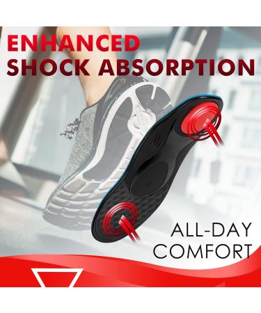 Plantar Fasciitis Insoles - Orthotic Shoe Inserts with Arch Support & Cushion for Pain Relief | Men's 10-11.5 Women's 12-13.5 - Buy Online on GoSupps.com