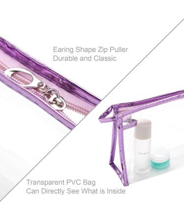 QKURT 5 Pack Waterproof Cosmetic Bags | Clear Makeup Pouch for Travel & Bathroom | Portable PVC Organizers - Buy Online on GoSupps.com