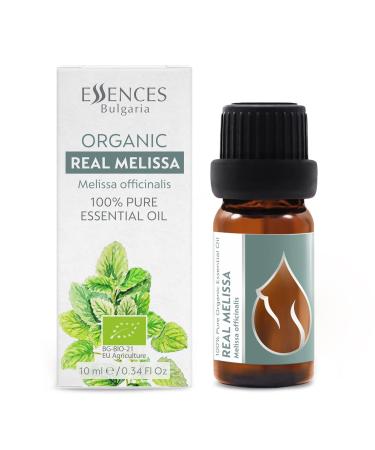 Essences Bulgaria Bio Lemon Melisises Essential Oil 10ml |Melissa Officinalis |100% natural clean |Undiluted |Bio-certified |Top quality from family business |Without genetic engineering |Vegan lemon balm 10 ml (1 Pack)