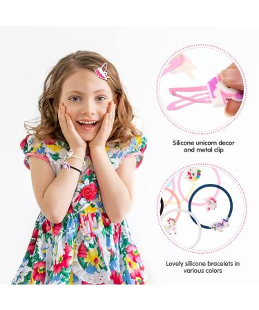 Lurrose 16x Unicorn Hair Clips & Accessories for Girls | Hairpins Bracelets and Hair Ties - International Shipping - Buy Online on GoSupps.com