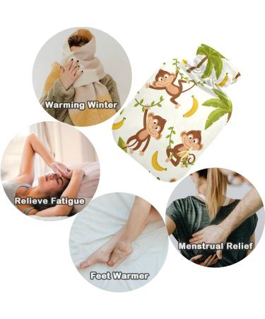 Naanle Monkey Palm Heat Bottle 2L - Transparent Hot Water Bottle for Bed Hand & Feet Warmer Pain Relief & Cold Therapy - Buy Online on GoSupps.com