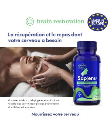 Multivitamins. Emotional Wellness - Stress Rest Sleep Psychic Restoration - 60 capsules with Vitamin C Vitamin D Magnesium Ashwagandha - SAPIENS BRAIN RESTORATION - Buy Online on GoSupps.com