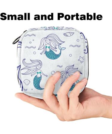 Ocean Sea Mermaid Underwater Storage Pocket for Menstrual Cup - Portable Periodasa for Women Teen Girls & Menstrual Care - Buy Online on GoSupps.com