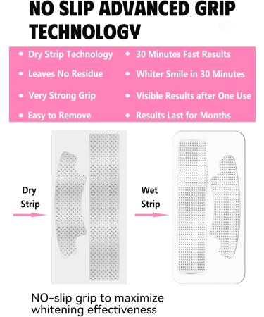 Teeth Whitening Strips - 42 Sensitive-Free Strips for Deep Stains Enamel-Safe & Non-Slip - Sakura Flavor (21 Treatments - Buy Online on GoSupps.com