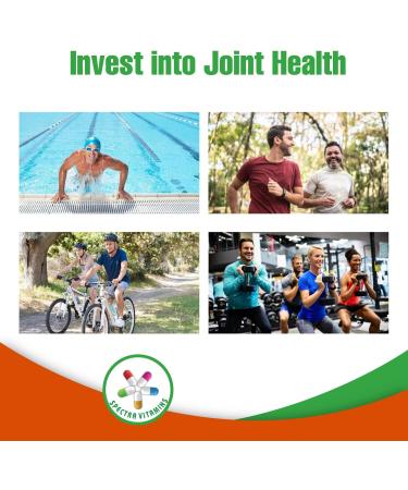 Spectra Vitamins Joint Support Supplement | Glucosamine, Turmeric, Boswellia, Collagen Type II | 60 Capsules - Buy Online on GoSupps.com