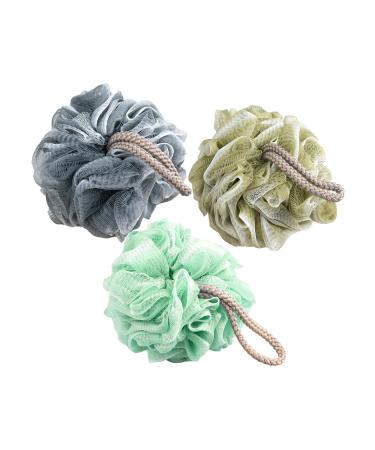 Bath Sponges Shower Loofahs Body Scrubber Mesh Pouf Shower Ball for Body Wash Bathroom Style 2