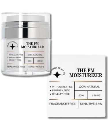 LuxeJoie Heavenly Goat PM Moisturizer - Goat Milk Night Cream 1.69 oz | Microbiome Skincare with Prebiotics & Probiotics - Buy Online on GoSupps.com